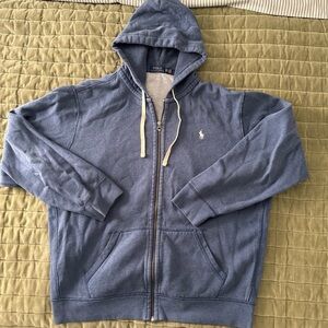 Ralph Lauren Men's Blue Zip-Up Hoodie